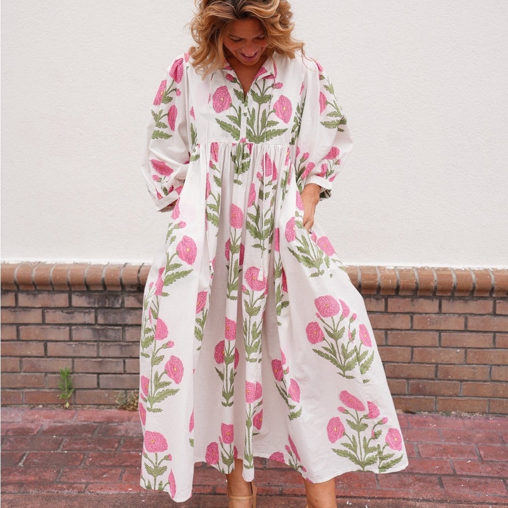 Kathryn Cotton Boho Maxi Dress